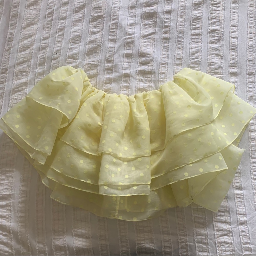 Yellow off the shoulder top